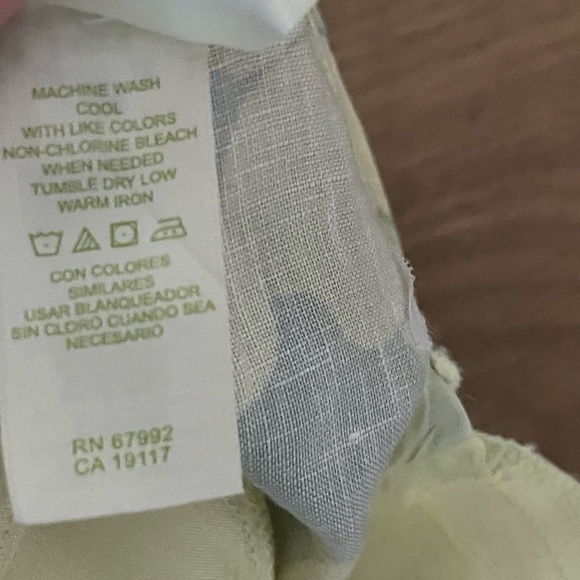 Sigrid Olsen|So be it, Tan Floral Linen Wide leg pants, lagenlook style••• - Picture 11 of 16